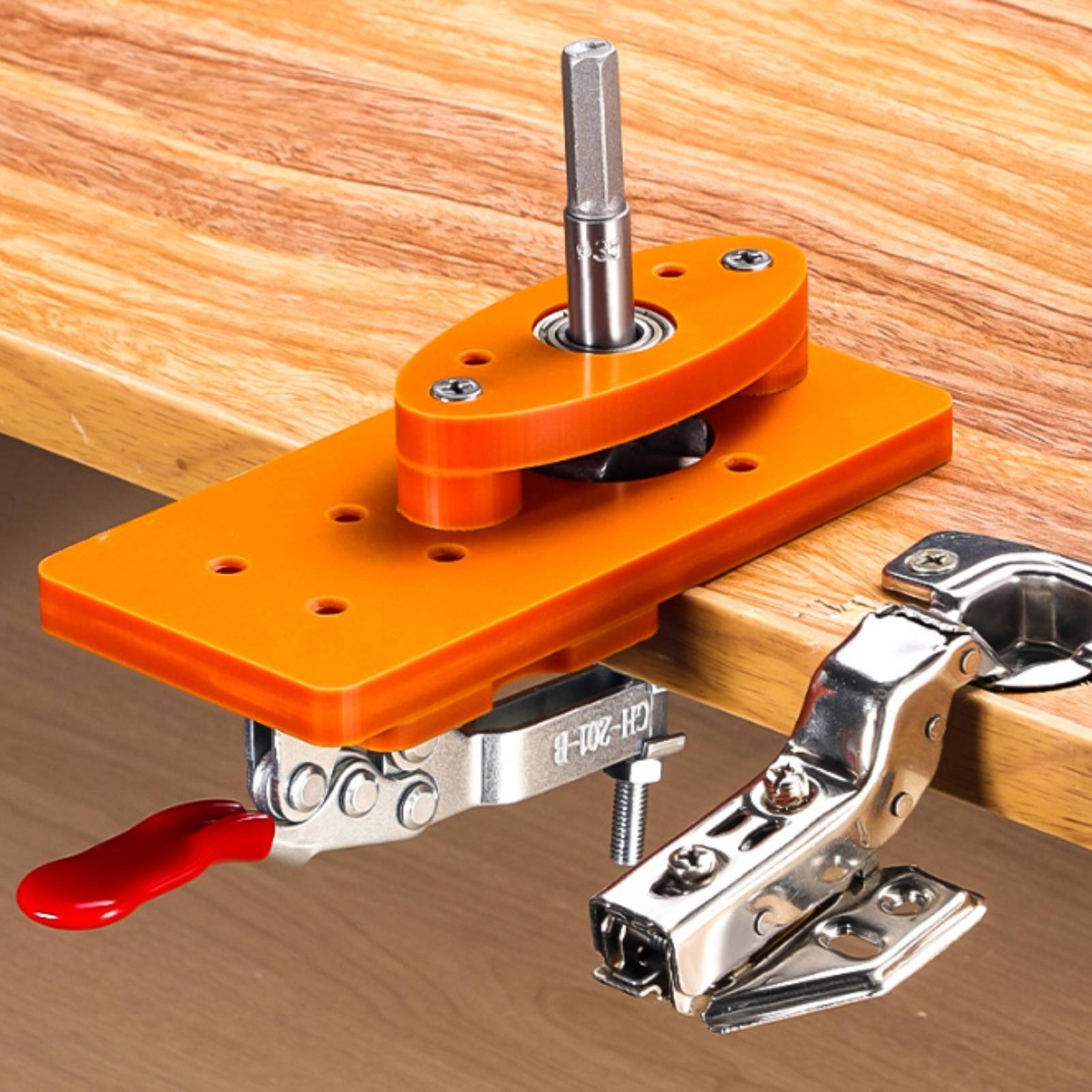 Woodworking Jig - Punta di trapano per cerniere da
