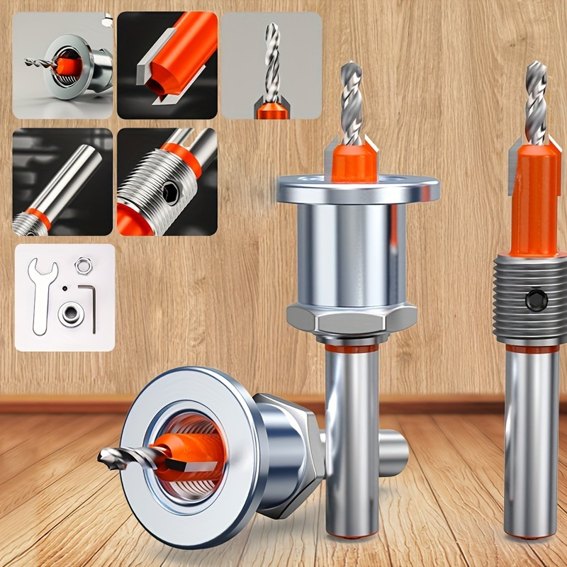 Woodworking Kickback - Set di 3 punte da trapano
