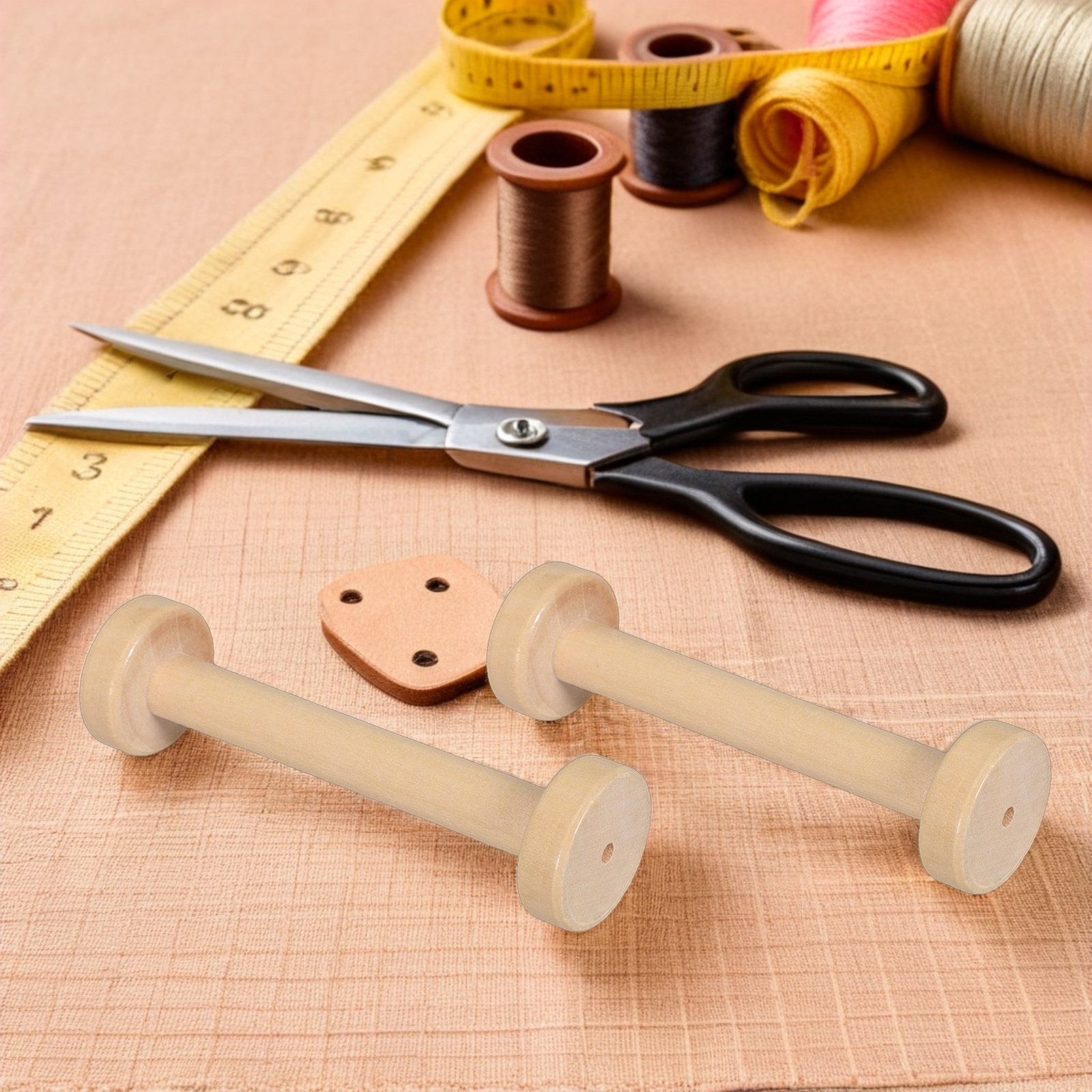 Woodworking Diy Projects - 5 Bobine in Legno Naturale Vintage,