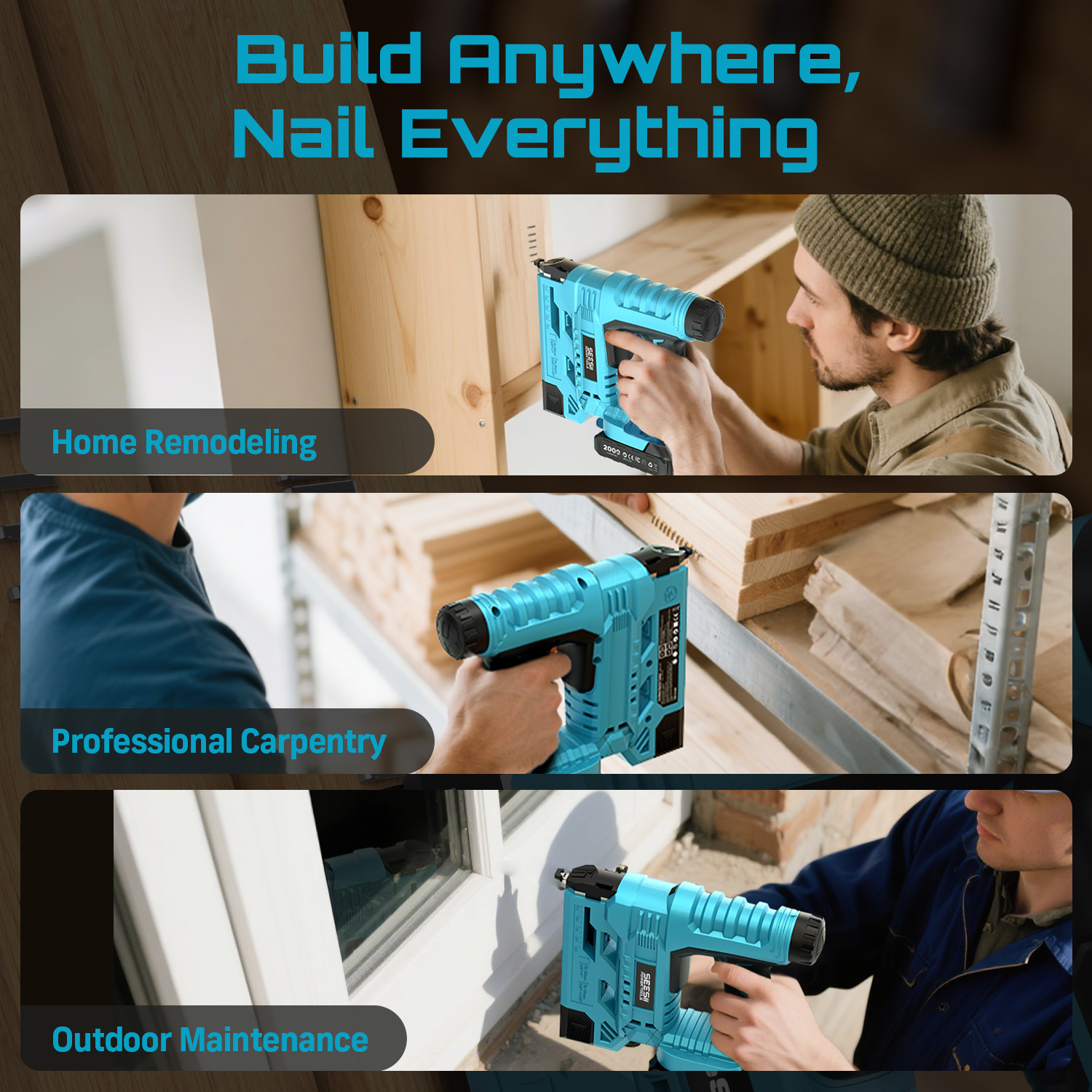SEESII Chiodatrice Elettrica a - Woodworking Nail Gun recensione e prezzo