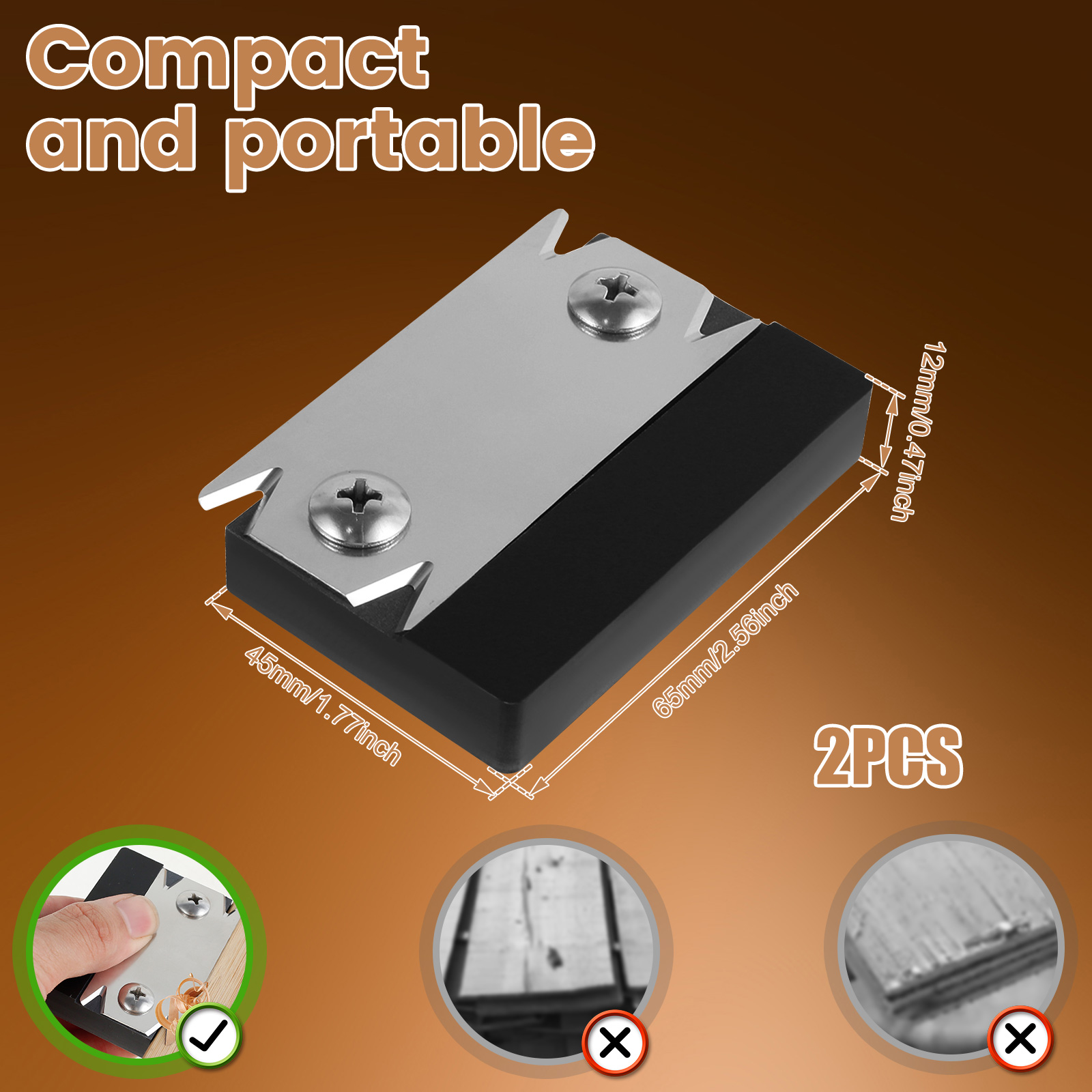 Set di 2 Raschietti per Smussa - Woodworking Edge Corner Planer recensione e prezzo