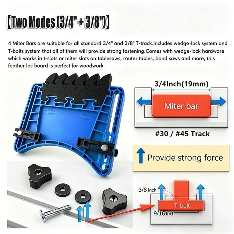 T19C Feather Board Strumento d - Woodworking Kickback recensione e prezzo